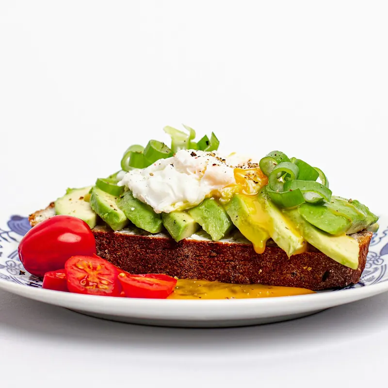 Stock photo: breakfast toast on a white background